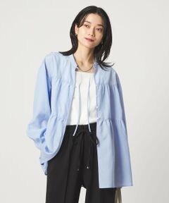 green label relaxing / グリーンレーベル リラクシング シャツ・ブラウス | ボリューム ギャザー ハオリ ブラウス UVカット 接触冷感