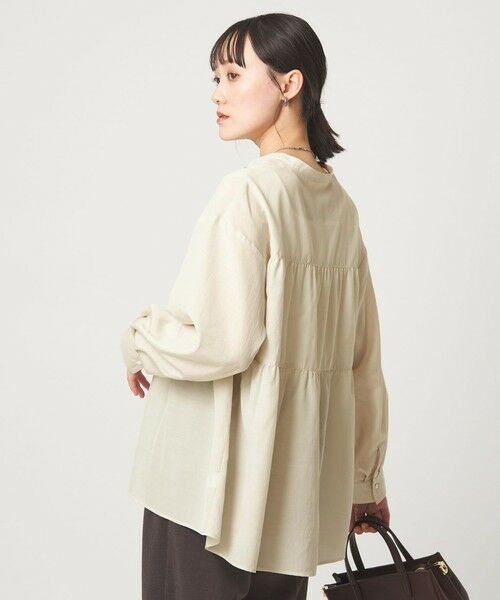 green label relaxing / グリーンレーベル リラクシング シャツ・ブラウス | ボリューム ギャザー ハオリ ブラウス UVカット 接触冷感 | 詳細2