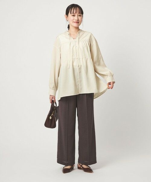 green label relaxing / グリーンレーベル リラクシング シャツ・ブラウス | ボリューム ギャザー ハオリ ブラウス UVカット 接触冷感 | 詳細3