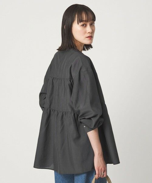 green label relaxing / グリーンレーベル リラクシング シャツ・ブラウス | ボリューム ギャザー ハオリ ブラウス UVカット 接触冷感 | 詳細7