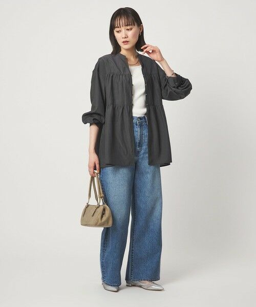 green label relaxing / グリーンレーベル リラクシング シャツ・ブラウス | ボリューム ギャザー ハオリ ブラウス UVカット 接触冷感 | 詳細8