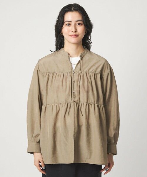 green label relaxing / グリーンレーベル リラクシング シャツ・ブラウス | ボリューム ギャザー ハオリ ブラウス UVカット 接触冷感 | 詳細16