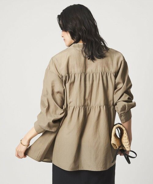 green label relaxing / グリーンレーベル リラクシング シャツ・ブラウス | ボリューム ギャザー ハオリ ブラウス UVカット 接触冷感 | 詳細13