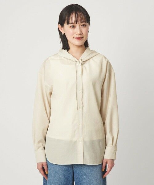 green label relaxing / グリーンレーベル リラクシング シャツ・ブラウス | フード シャツ UVカット 接触冷感 | 詳細6