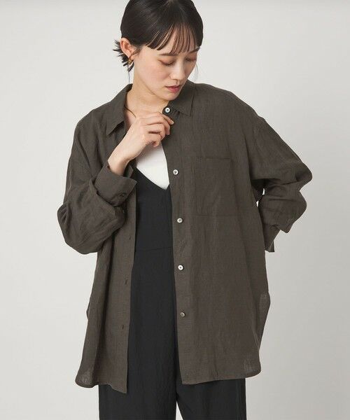 green label relaxing / グリーンレーベル リラクシング シャツ・ブラウス | 【結論シリーズ】リネン2WAYシャツ［size SHORTあり］ | 詳細3