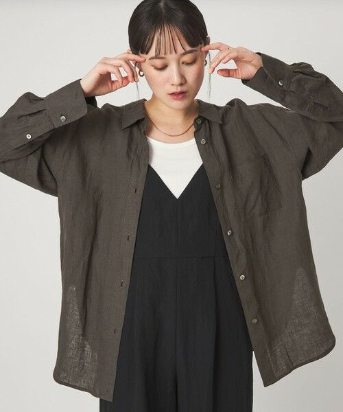 green label relaxing / グリーンレーベル リラクシング シャツ・ブラウス | 【結論シリーズ】リネン2WAYシャツ［size SHORTあり］ | 詳細4