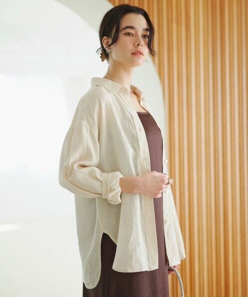 green label relaxing / グリーンレーベル リラクシング シャツ・ブラウス | 【結論シリーズ】リネン2WAYシャツ［size SHORTあり］ | 詳細6