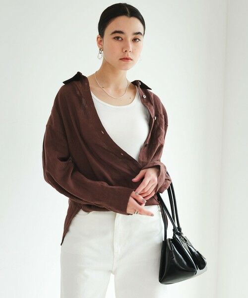 green label relaxing / グリーンレーベル リラクシング シャツ・ブラウス | 【結論シリーズ】リネン2WAYシャツ［size SHORTあり］ | 詳細10