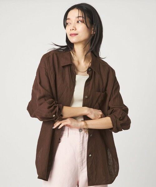 green label relaxing / グリーンレーベル リラクシング シャツ・ブラウス | 【結論シリーズ】リネン2WAYシャツ［size SHORTあり］ | 詳細13