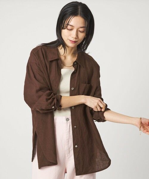 green label relaxing / グリーンレーベル リラクシング シャツ・ブラウス | 【結論シリーズ】リネン2WAYシャツ［size SHORTあり］ | 詳細14