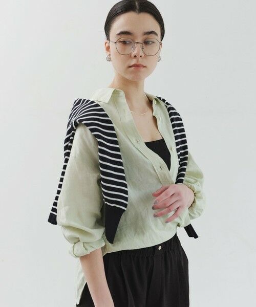 green label relaxing / グリーンレーベル リラクシング シャツ・ブラウス | 【結論シリーズ】リネン2WAYシャツ［size SHORTあり］ | 詳細19