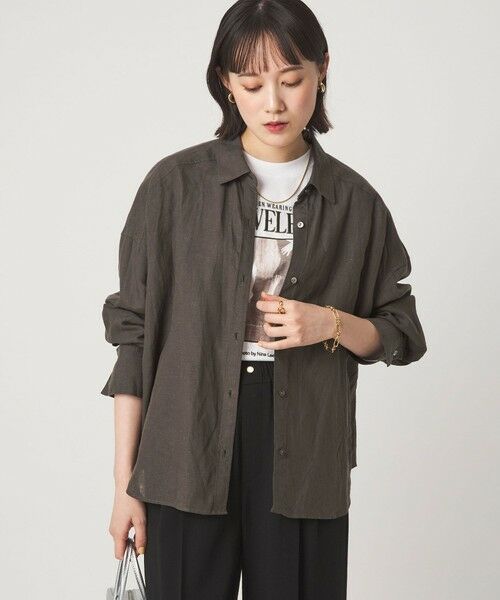 green label relaxing / グリーンレーベル リラクシング シャツ・ブラウス | 【結論シリーズ】リネンバランスシャツ［size SHORTあり］ | 詳細4