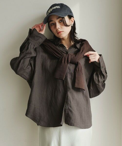 green label relaxing / グリーンレーベル リラクシング シャツ・ブラウス | 【結論シリーズ】リネンバランスシャツ［size SHORTあり］ | 詳細1