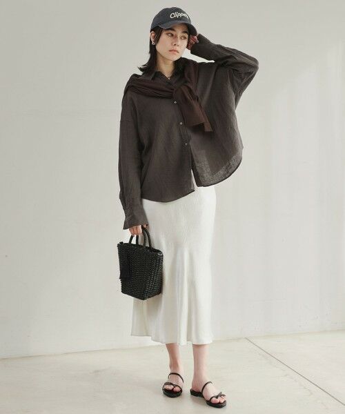 green label relaxing / グリーンレーベル リラクシング シャツ・ブラウス | 【結論シリーズ】リネンバランスシャツ［size SHORTあり］ | 詳細3