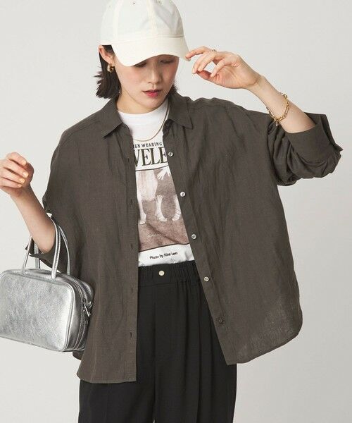 green label relaxing / グリーンレーベル リラクシング シャツ・ブラウス | 【結論シリーズ】リネンバランスシャツ［size SHORTあり］ | 詳細1