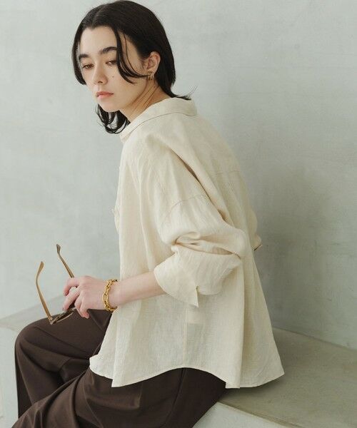green label relaxing / グリーンレーベル リラクシング シャツ・ブラウス | 【結論シリーズ】リネンバランスシャツ［size SHORTあり］ | 詳細5