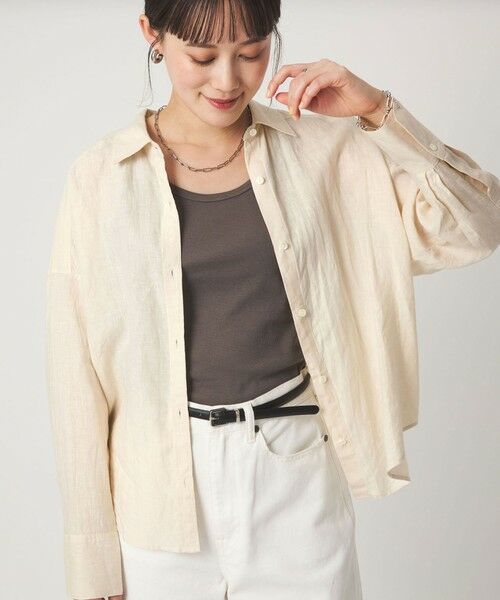 green label relaxing / グリーンレーベル リラクシング シャツ・ブラウス | 【結論シリーズ】リネンバランスシャツ［size SHORTあり］ | 詳細7