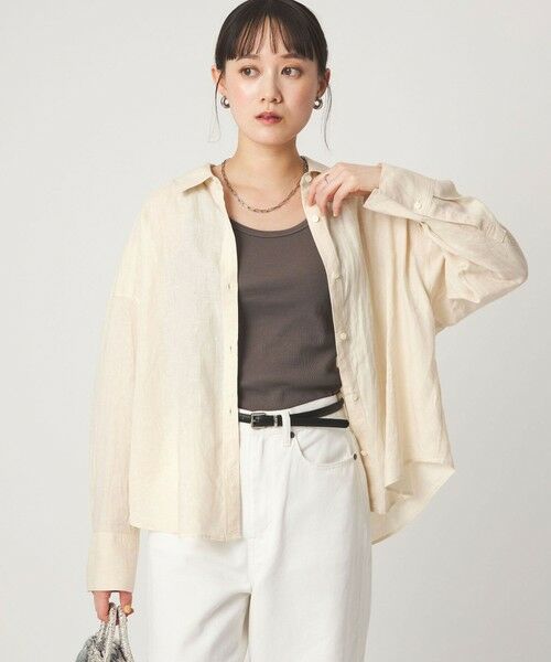 green label relaxing / グリーンレーベル リラクシング シャツ・ブラウス | 【結論シリーズ】リネンバランスシャツ［size SHORTあり］ | 詳細8