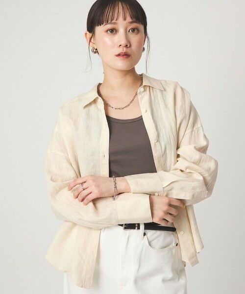 green label relaxing / グリーンレーベル リラクシング シャツ・ブラウス | 【結論シリーズ】リネンバランスシャツ［size SHORTあり］ | 詳細9