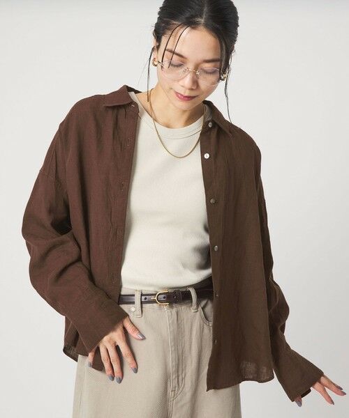green label relaxing / グリーンレーベル リラクシング シャツ・ブラウス | 【結論シリーズ】リネンバランスシャツ［size SHORTあり］ | 詳細12