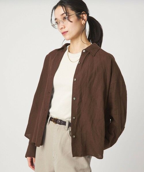 green label relaxing / グリーンレーベル リラクシング シャツ・ブラウス | 【結論シリーズ】リネンバランスシャツ［size SHORTあり］ | 詳細13