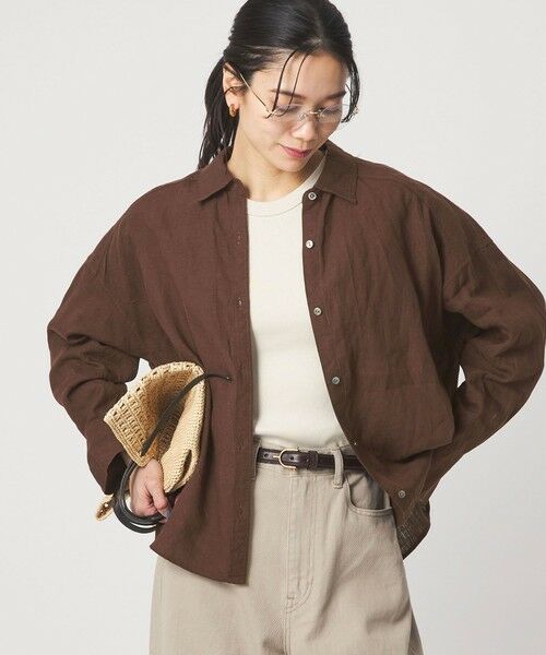 green label relaxing / グリーンレーベル リラクシング シャツ・ブラウス | 【結論シリーズ】リネンバランスシャツ［size SHORTあり］ | 詳細15