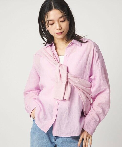 green label relaxing / グリーンレーベル リラクシング シャツ・ブラウス | 【結論シリーズ】リネンバランスシャツ［size SHORTあり］ | 詳細18