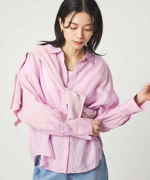 green label relaxing / グリーンレーベル リラクシング シャツ・ブラウス | 【結論シリーズ】リネンバランスシャツ［size SHORTあり］ | 詳細20