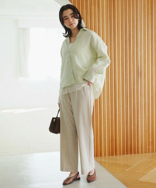 green label relaxing / グリーンレーベル リラクシング シャツ・ブラウス | 【結論シリーズ】リネンバランスシャツ［size SHORTあり］ | 詳細22