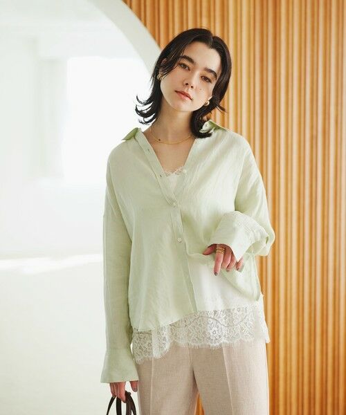green label relaxing / グリーンレーベル リラクシング シャツ・ブラウス | 【結論シリーズ】リネンバランスシャツ［size SHORTあり］ | 詳細20
