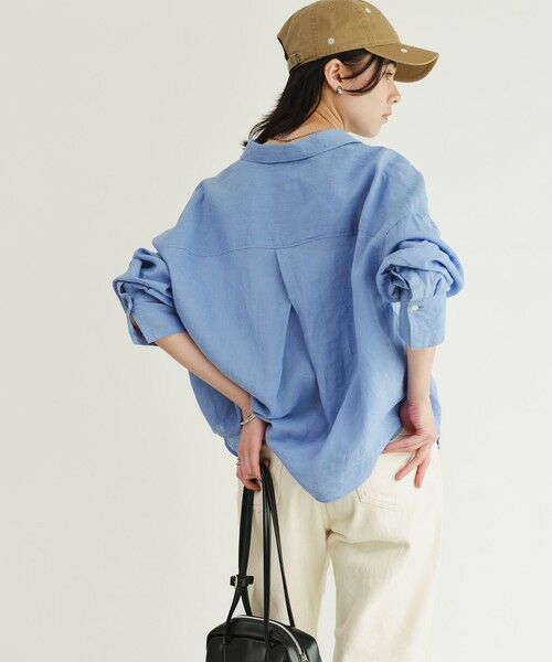 green label relaxing / グリーンレーベル リラクシング シャツ・ブラウス | 【結論シリーズ】リネンバランスシャツ［size SHORTあり］（LT.BLUE）