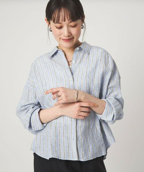 green label relaxing / グリーンレーベル リラクシング シャツ・ブラウス | 【結論シリーズ】リネンバランスシャツ［size SHORTあり］ | 詳細29