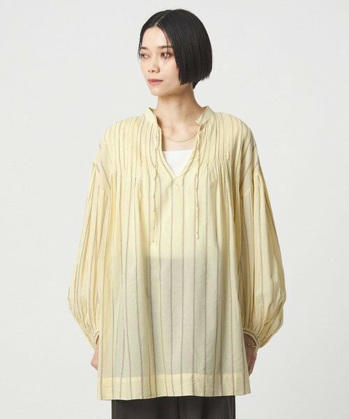 green label relaxing / グリーンレーベル リラクシング シャツ・ブラウス | ボリュームスリーブ ピンタック ブラウス | 詳細18
