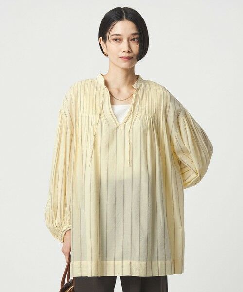 green label relaxing / グリーンレーベル リラクシング シャツ・ブラウス | ボリュームスリーブ ピンタック ブラウス | 詳細14