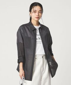 green label relaxing / グリーンレーベル リラクシング シャツ・ブラウス | シアー ストライプ シャツ