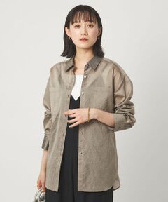 green label relaxing / グリーンレーベル リラクシング シャツ・ブラウス | シアー ストライプ シャツ