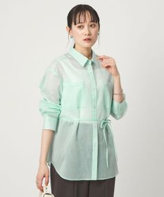 green label relaxing / グリーンレーベル リラクシング シャツ・ブラウス | シアー ストライプ シャツ