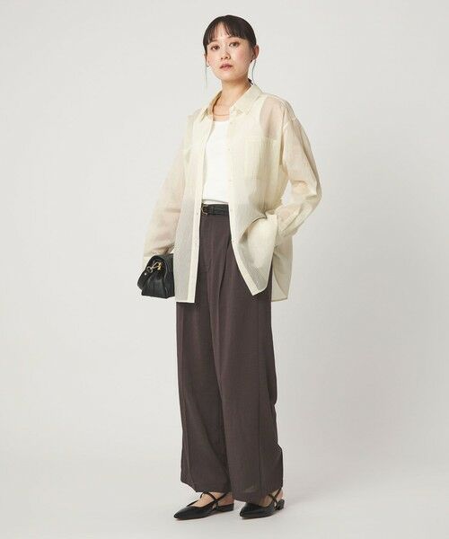 green label relaxing / グリーンレーベル リラクシング シャツ・ブラウス | シアー ストライプ シャツ | 詳細4