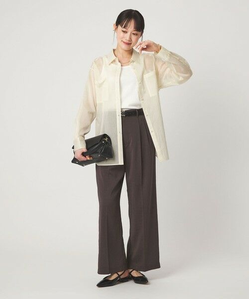 green label relaxing / グリーンレーベル リラクシング シャツ・ブラウス | シアー ストライプ シャツ | 詳細3