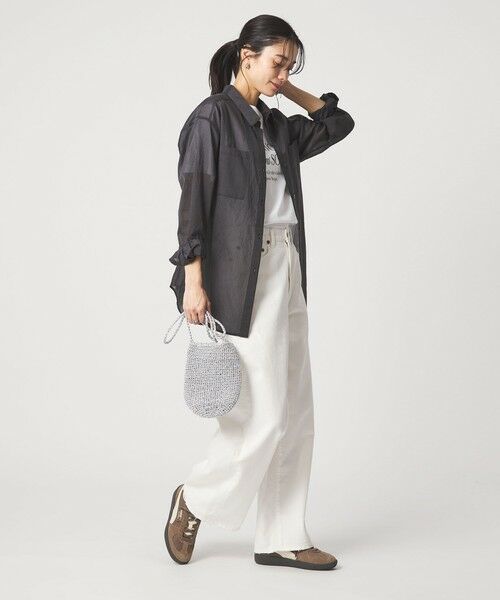 green label relaxing / グリーンレーベル リラクシング シャツ・ブラウス | シアー ストライプ シャツ | 詳細8