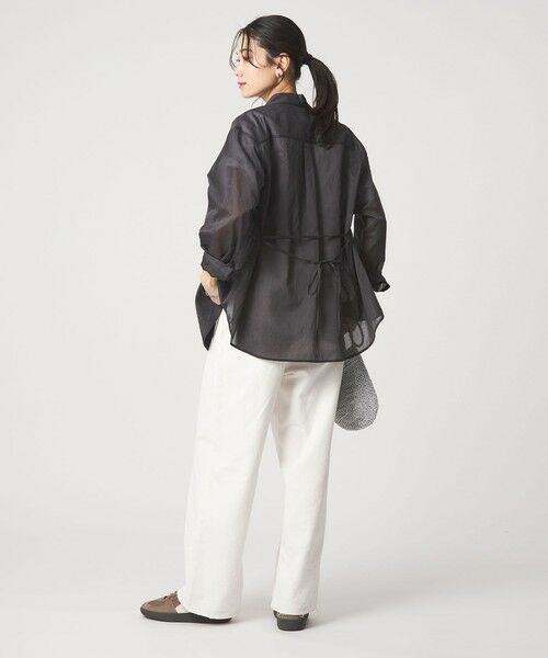 green label relaxing / グリーンレーベル リラクシング シャツ・ブラウス | シアー ストライプ シャツ | 詳細9