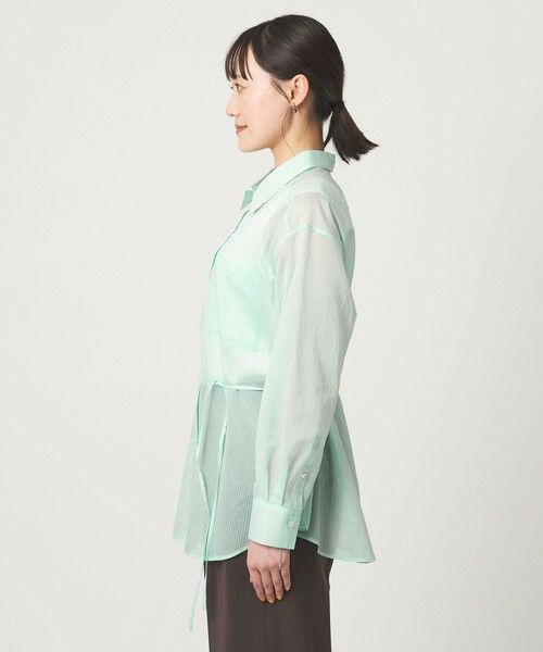 green label relaxing / グリーンレーベル リラクシング シャツ・ブラウス | シアー ストライプ シャツ | 詳細23