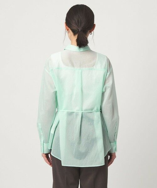 green label relaxing / グリーンレーベル リラクシング シャツ・ブラウス | シアー ストライプ シャツ | 詳細24