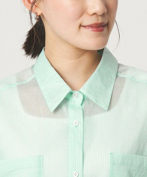 green label relaxing / グリーンレーベル リラクシング シャツ・ブラウス | シアー ストライプ シャツ | 詳細25