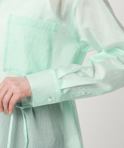 green label relaxing / グリーンレーベル リラクシング シャツ・ブラウス | シアー ストライプ シャツ | 詳細26