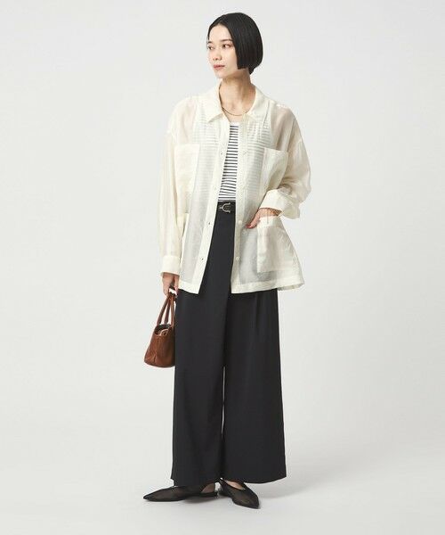 green label relaxing / グリーンレーベル リラクシング シャツ・ブラウス | シアー 4ポケット ビッグ シャツ | 詳細2