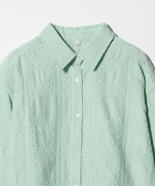 green label relaxing / グリーンレーベル リラクシング シャツ・ブラウス | シアー クロス ステッチ シャツ | 詳細6
