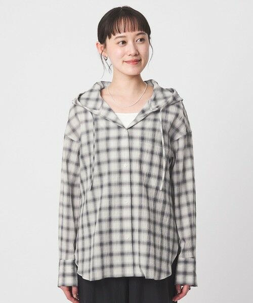 green label relaxing / グリーンレーベル リラクシング シャツ・ブラウス | 【WEB限定】＜at ease＞フード チェック シャツ | 詳細9