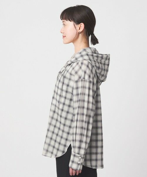 green label relaxing / グリーンレーベル リラクシング シャツ・ブラウス | 【WEB限定】＜at ease＞フード チェック シャツ | 詳細10