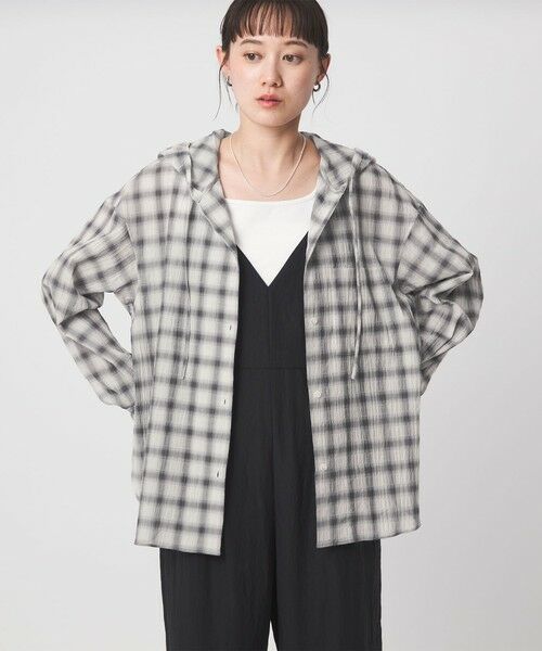 green label relaxing / グリーンレーベル リラクシング シャツ・ブラウス | 【WEB限定】＜at ease＞フード チェック シャツ | 詳細3